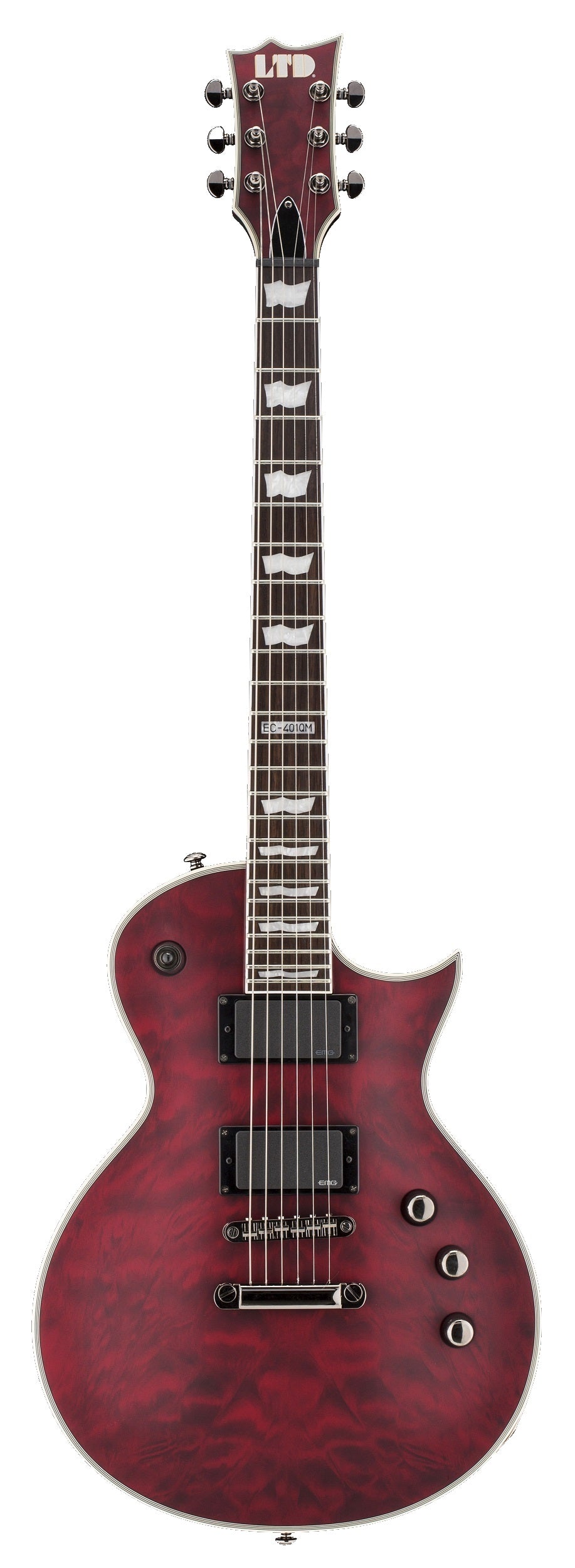 ESP LTD EC401QM STBCHS Guitarra Eléctrica See Thru Black Cherry Satin 1