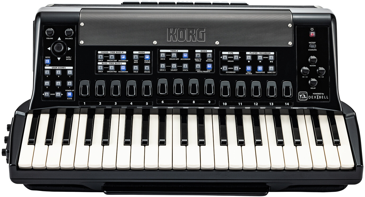 Korg Fisa Suprema Piano MBLK Acordeón Digital Metallic Black 3