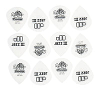 Dunlop 478P88 Tortex White Jazz III Pack 12 Púas 0.88mm 3