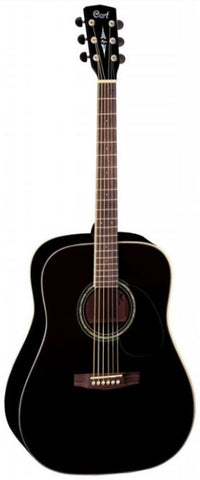 Cort Earth100 BK Guitarra Acústica Dreadnought Negra. 1