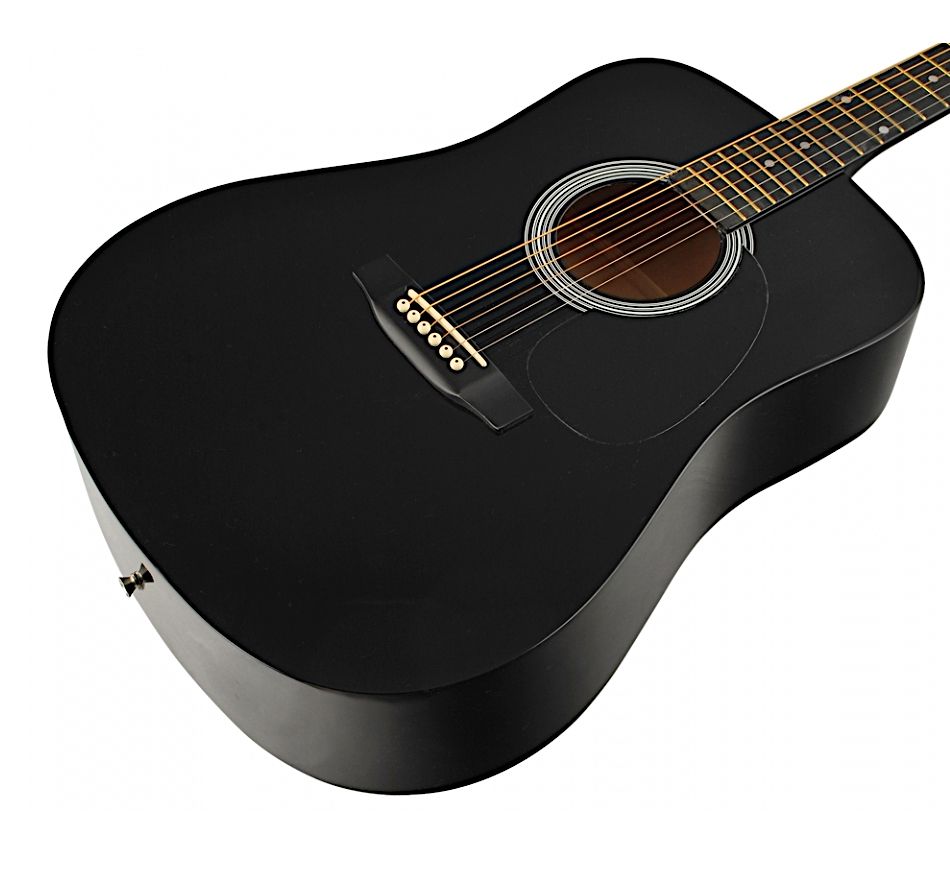 Cort Earth100 BK Guitarra Acústica Dreadnought Negra. 3