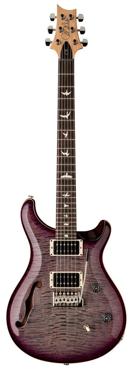 PRS CE24 Semihollow FGBPB Guitarra Eléctrica Faded Gray Black Purple Burst 1