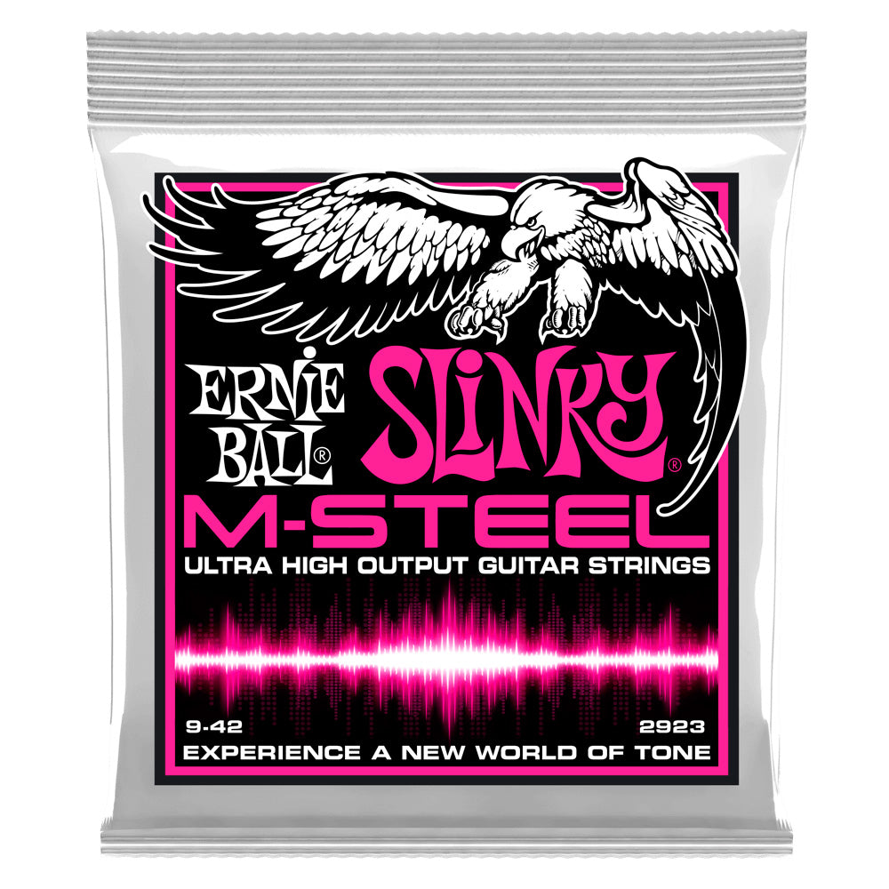 Ernie Ball 2923 Slinky M-Steel Juego de Cuerdas Guitarra Eléctrica 009-042 1