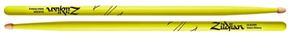 Zildjian 5ACWDGY Par Baquetas 5A Neon Amarillo 6