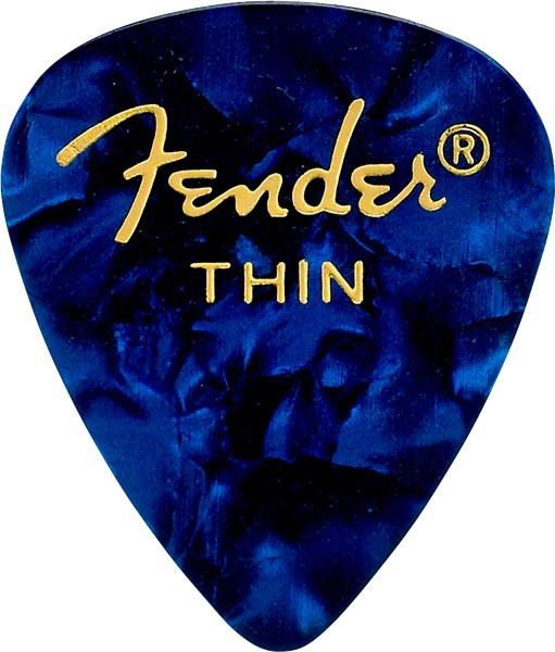 Fender 1982351102 351 Shape Premium Picks Púa Thin Blue Moto. Unidad 1