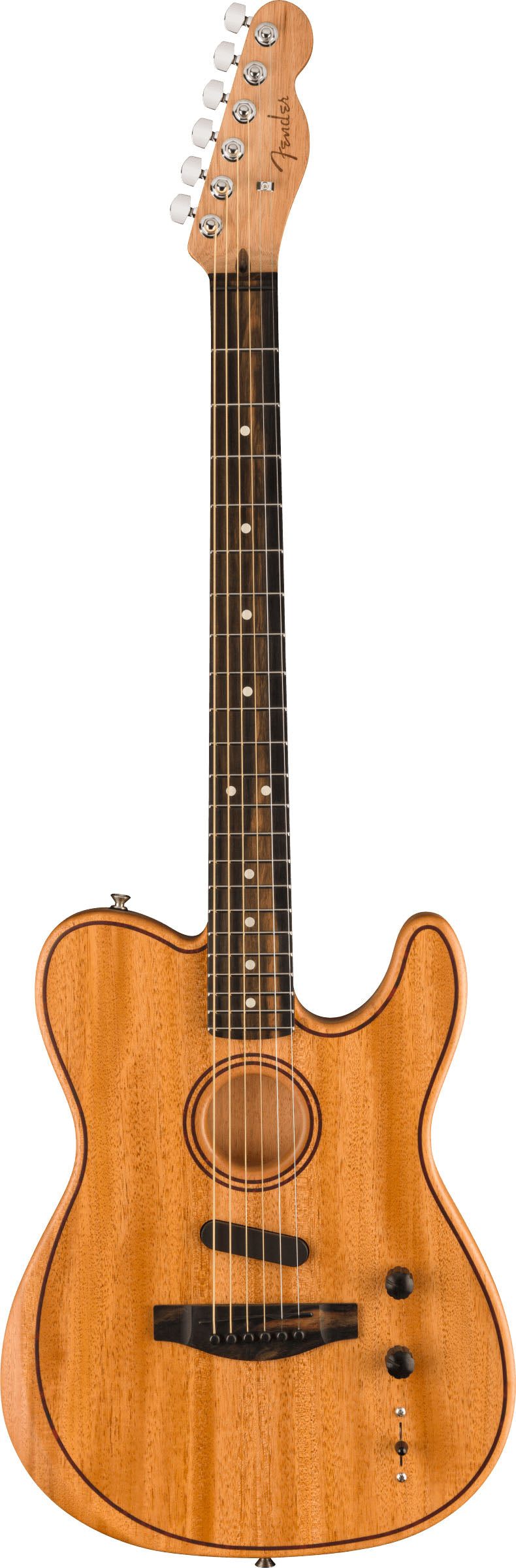 Fender American Acoustasonic Telecaster Mahogany Guitarra Electroacústica Natural 1