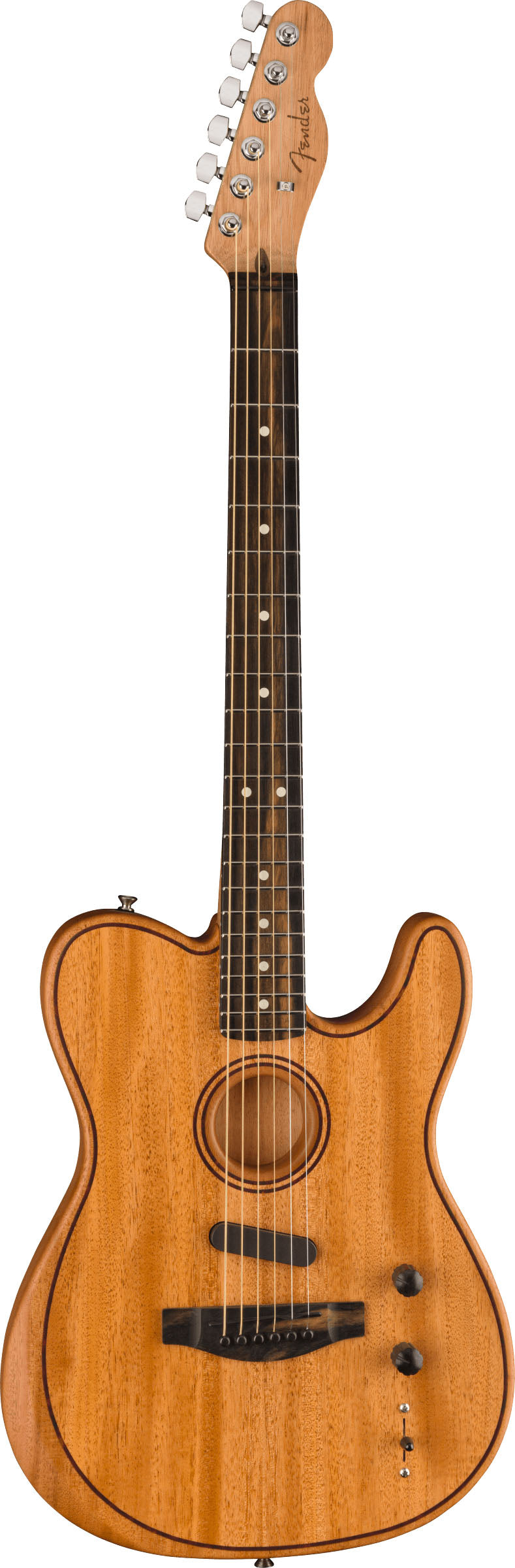 Fender American Acoustasonic Telecaster Mahogany Guitarra Electroacústica Natural 2