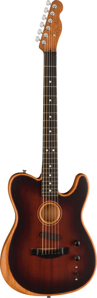 Fender American Acoustasonic Telecaster Mahogany Guitarra Electroacústica Bourbon Burst 2