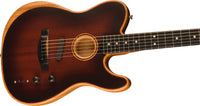 Fender American Acoustasonic Telecaster Mahogany Guitarra Electroacústica Bourbon Burst 4