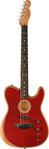 Fender American Acoustasonic Telecaster Guitarra Electroacústica Crimson Red 1