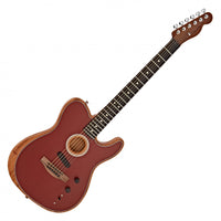 Fender American Acoustasonic Telecaster Guitarra Electroacústica Crimson Red 6