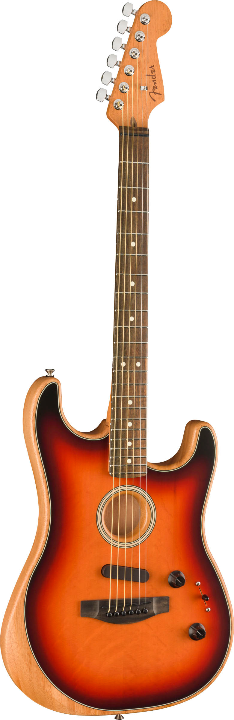 Fender American Acoustasonic Stratocaster Guitarra Electroacústica 3 Colores Sunburst 2