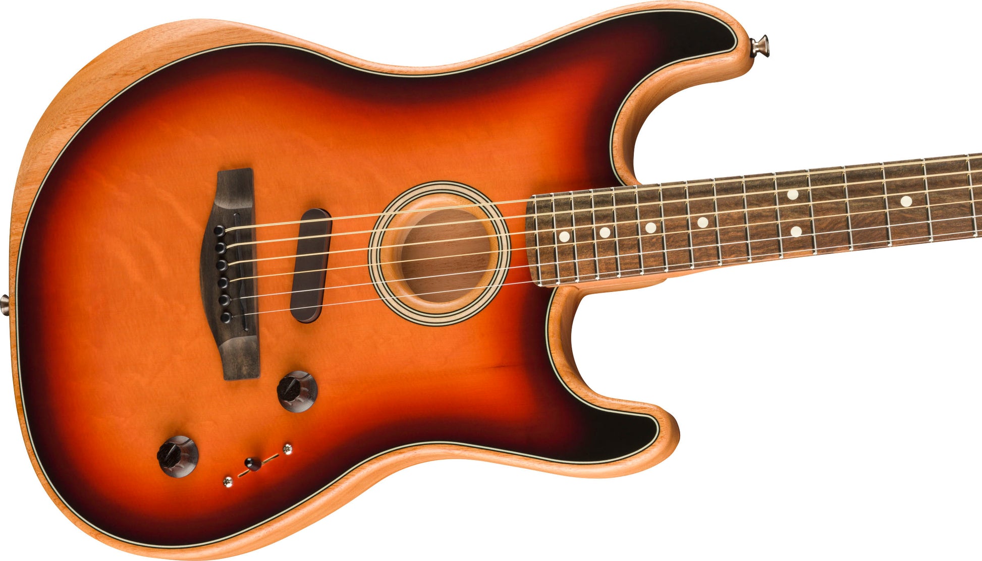 Fender American Acoustasonic Stratocaster Guitarra Electroacústica 3 Colores Sunburst 4