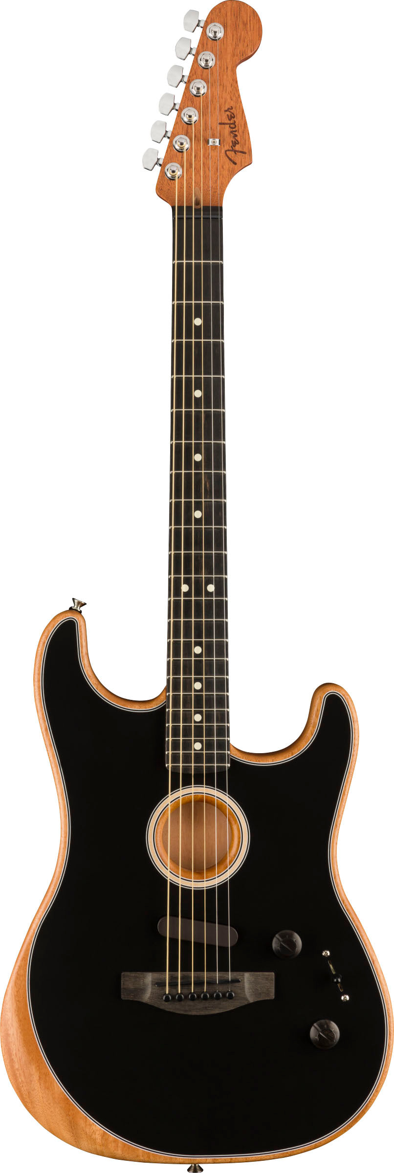 Fender American Acoustasonic Stratocaster Guitarra Electroacústica Negra 1