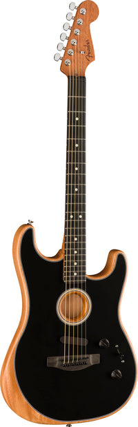 Fender American Acoustasonic Stratocaster Guitarra Electroacústica Negra 2