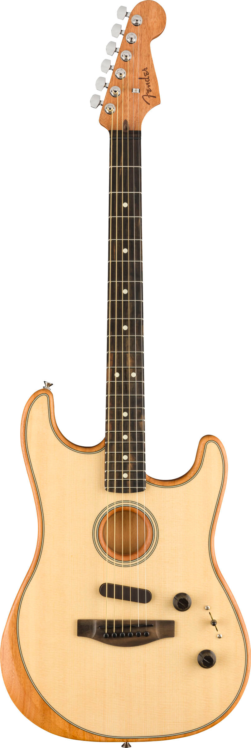 Fender American Acoustasonic Stratocaster Guitarra Electroacústica Natural 1