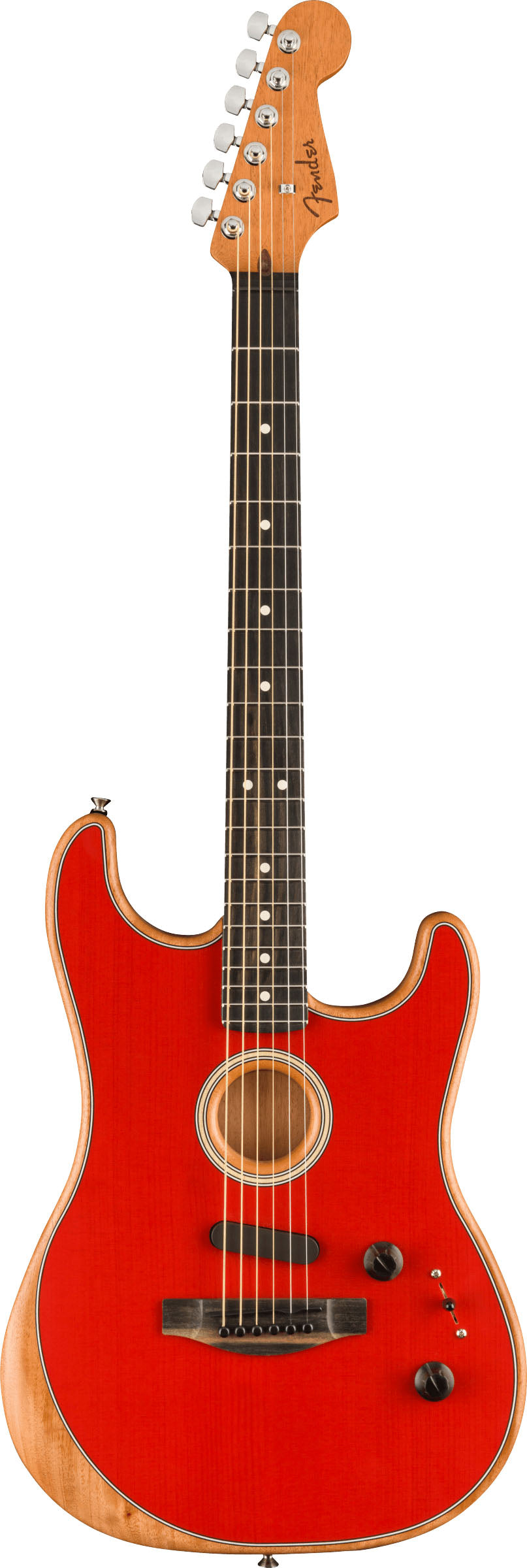 Fender American Acoustasonic Stratocaster Guitarra Electroacústica Dakota Red 1