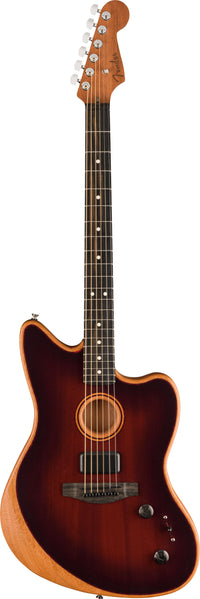 Fender American Acoustasonic Jazzmaster Mahogany Guitarra Electroacústica Bourbon Burst 1