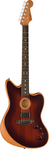 Fender American Acoustasonic Jazzmaster Mahogany Guitarra Electroacústica Bourbon Burst 2