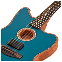 Fender American Acoustasonic Jazzmaster Guitarra Electroacústica Ocean Turquoise 11