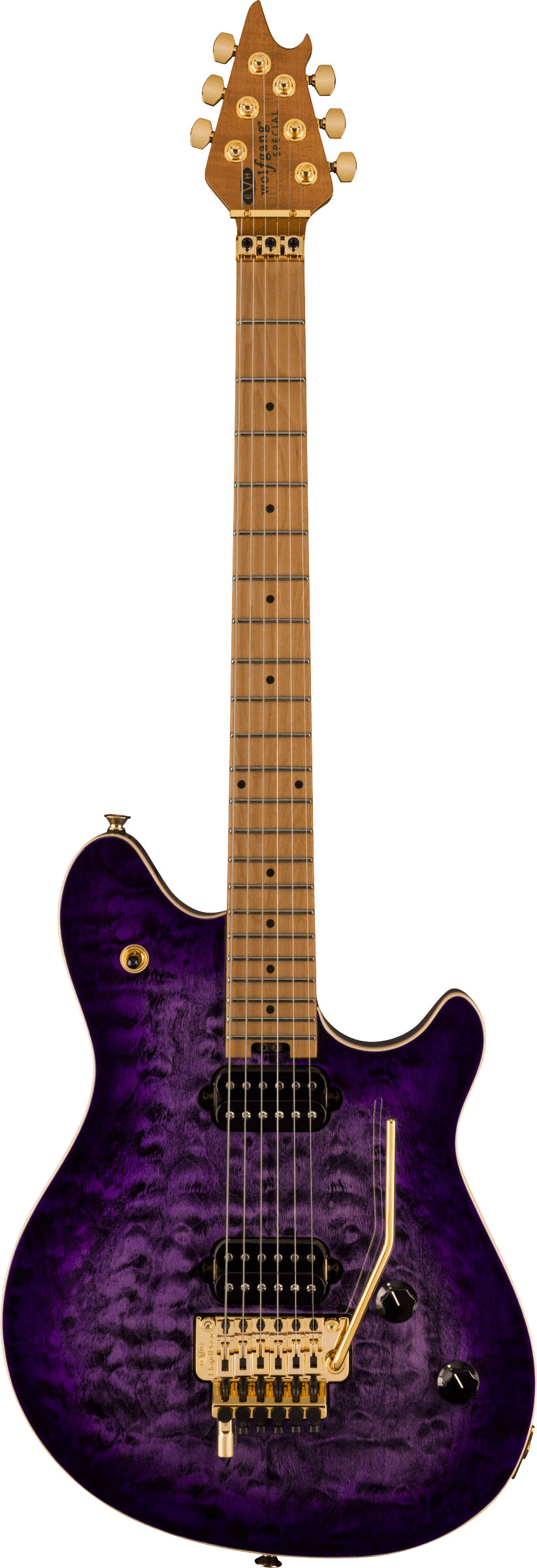 EVH Wolfgang Special QM BMN Guitarra Eléctrica Purple Burst 1