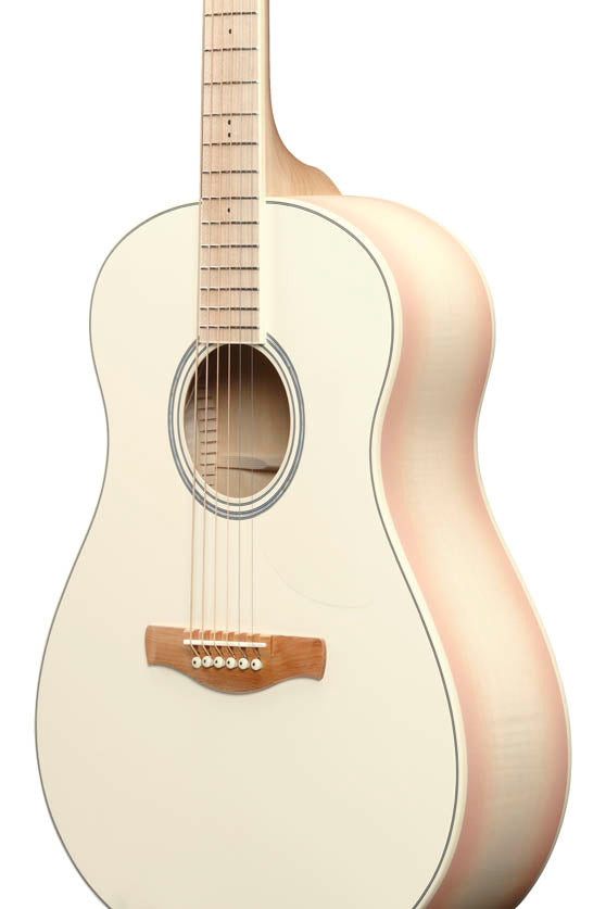 Ibanez AAM370M2E APF Guitarra Electroacústica Auditorio Transparent Antique White Peach Fuzz 6