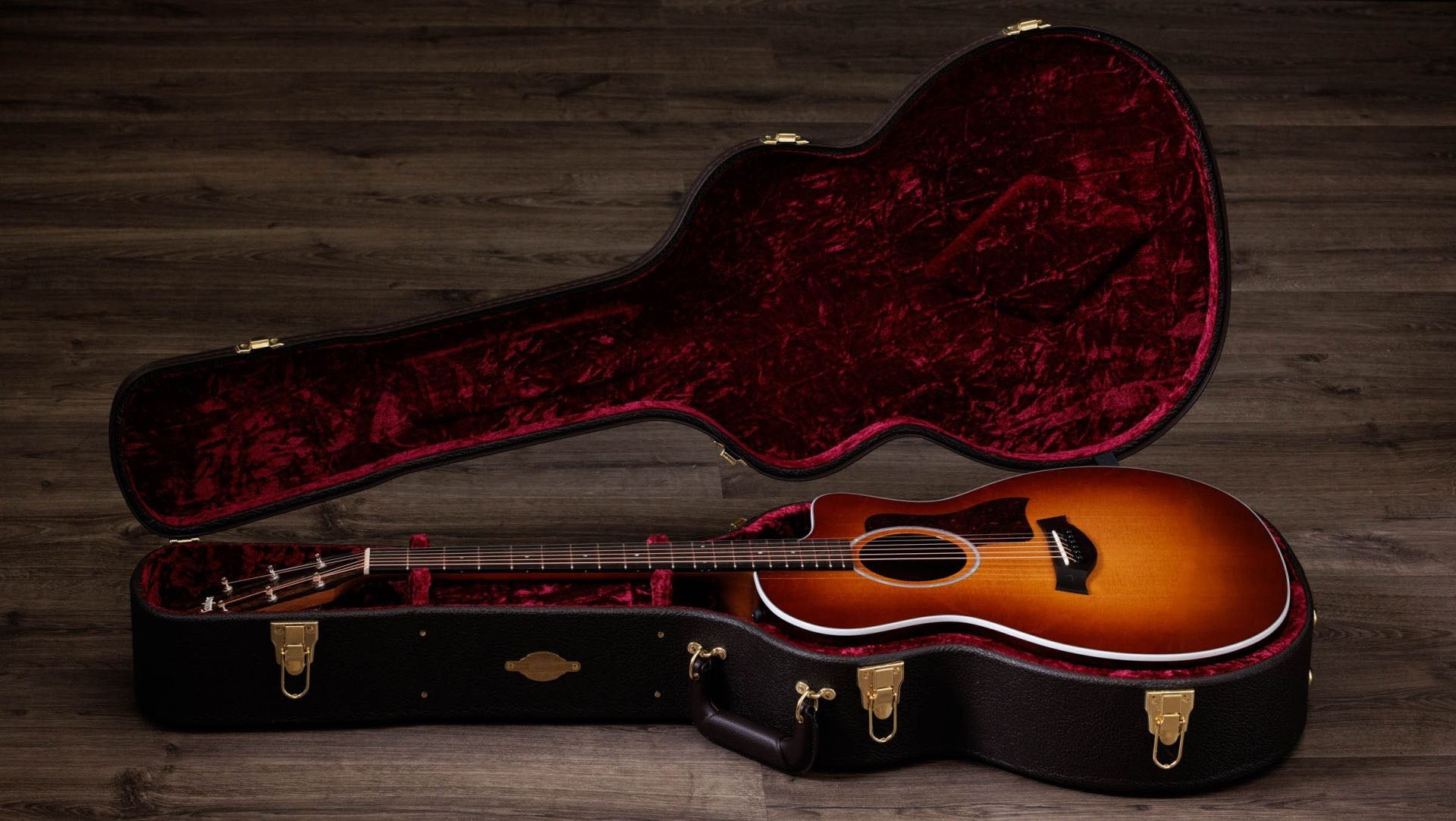 Taylor 214CE Plus Guitarra Electroacústica Grand Auditorium Sunburst 12