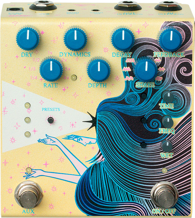 Old Blood Noise Endeavors Sunlight Stereo Yellow Pedal Reverb Modulada Amarillo 1