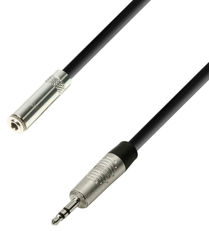 Adam Hall K4BYW0300 Cable Extensión Auriculares Minijack Hembra a Minijack Estéreo 3 Metros 1