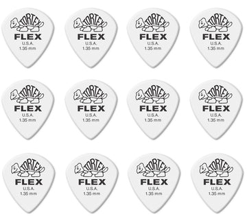 Dunlop 466P135 Pack 12 Púas Tortex FLEX Jazz III XL 1.35 mm 1