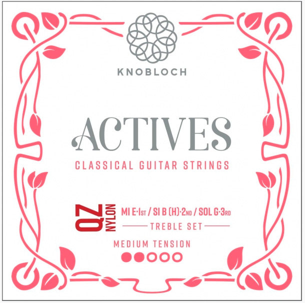 Knobloch 300AQZ Actives QZ Nylon Conjunto Cuerdas Agudas Guitarra Española Tensión Media 1