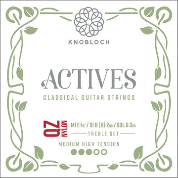 Knobloch 400AQZ Actives QZ Nylon Conjunto Cuerdas Agudas Guitarra Española Tensión Media Alta 1