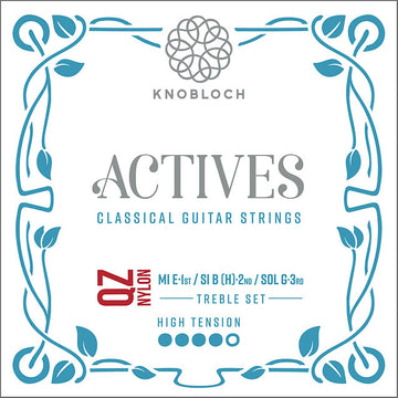 Knobloch 500AQZ Actives QZ Nylon Conjunto Cuerdas Agudas Guitarra Española Tensión Alta 1