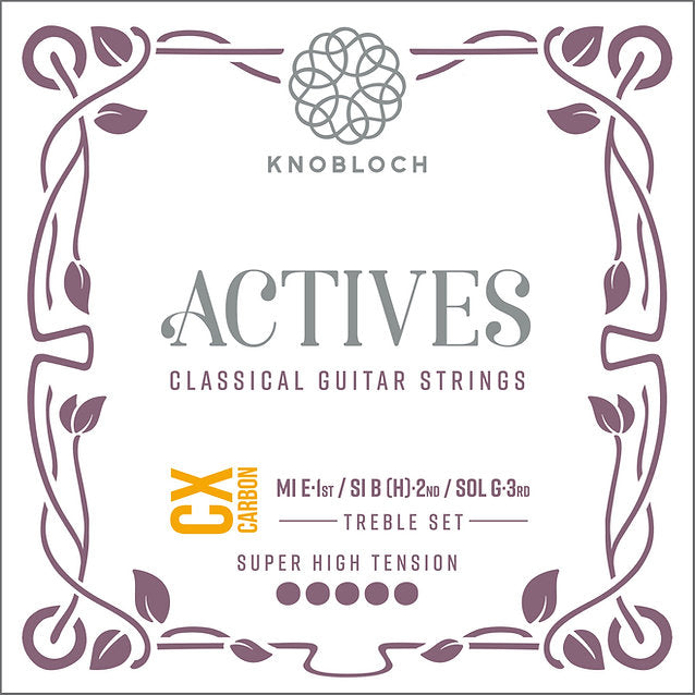 Knobloch 600AQZ Actives QZ Nylon Conjunto Cuerdas Agudas Guitarra Española Tensión Super Alta 1