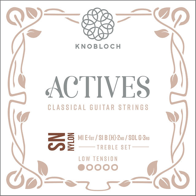 Knobloch 200ASN Actives SN Nylon Conjunto Cuerdas Agudas Guitarra Española Tensión Media Baja 1