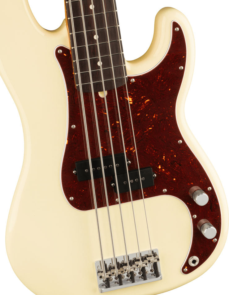 Fender American Professional II Precision Bass V RW Bajo Eléctrico 5 Cuerdas Olympic White 4