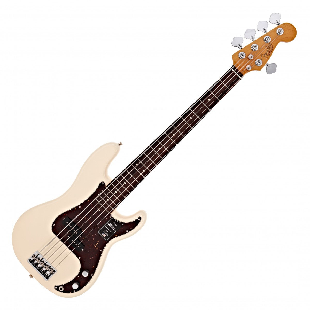 Fender American Professional II Precision Bass V RW Bajo Eléctrico 5 Cuerdas Olympic White 7