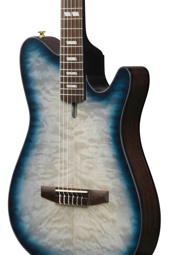 Ibanez FRH20QMN CTL Guitarra Española Electrificada Cosmic Blue Starburst 6