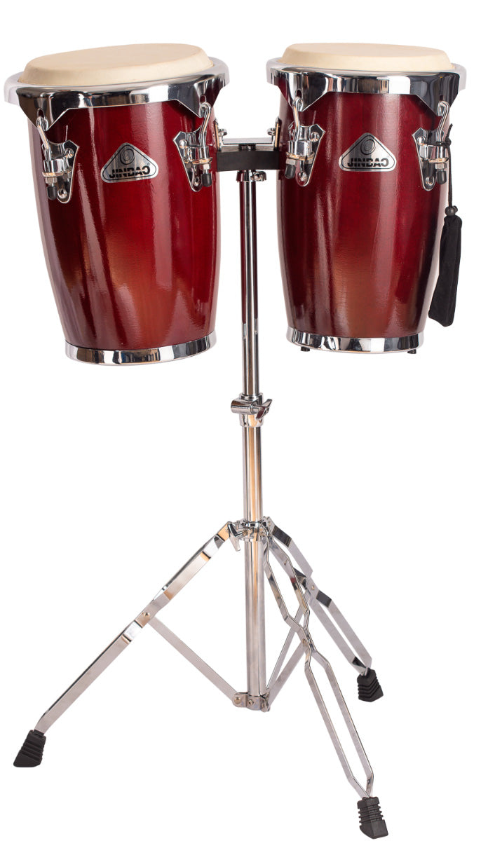 Jinbao MCBC400RD Congas Rojas con Soporte 1