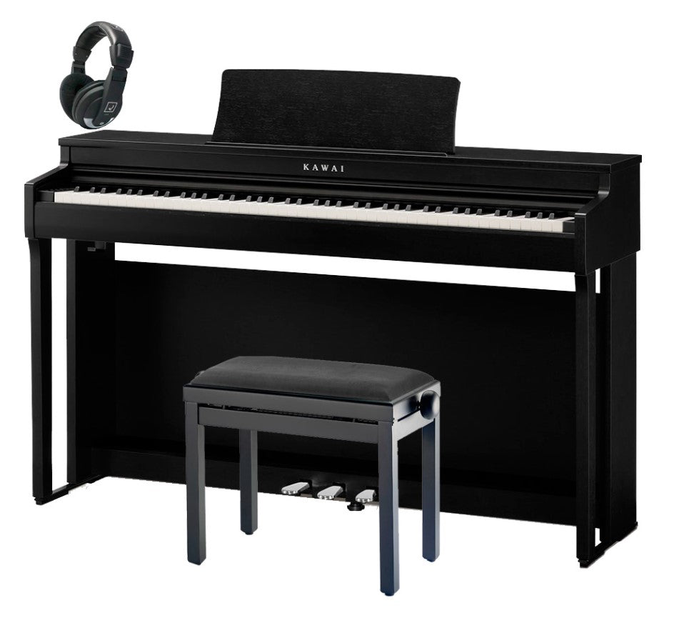 Kawai -Pack- CN201 BLK Piano Digital Negro + Banqueta y Auriculares 1