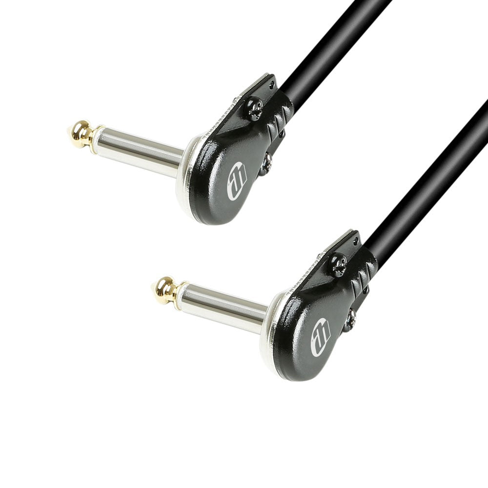 Adam Hall K4IRR0020FL Cable con Conectores Angulados Planos Jack Jack 20cm. 1