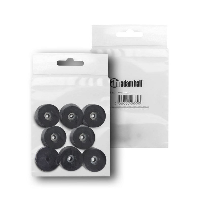 Adam Hall 4911M8AH Pack de 8 Pies de Goma de 38X25mm 2