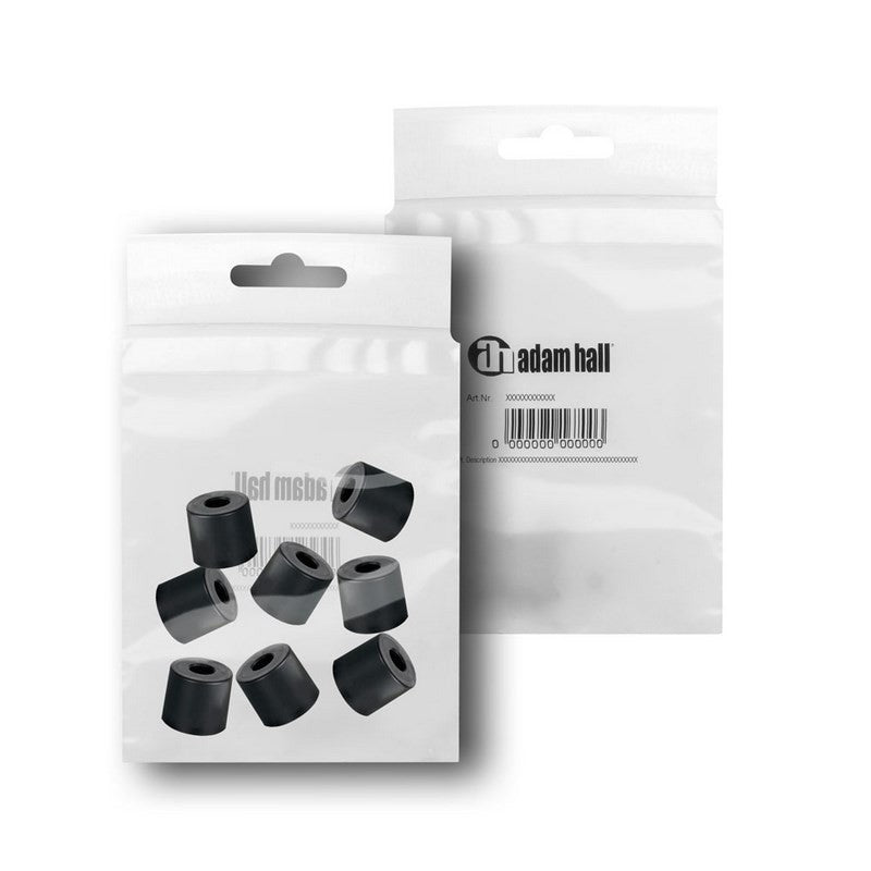 Adam Hall 4913M8AH Pack de 8 Pies de Goma de 38X33mm 2