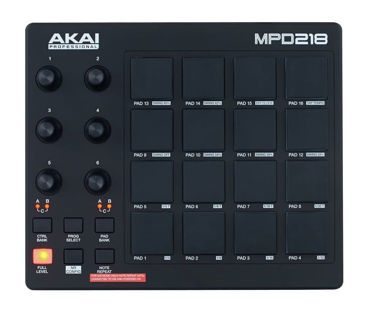 AKAI MPD218 Controlador USB Midi 16 Pads 13