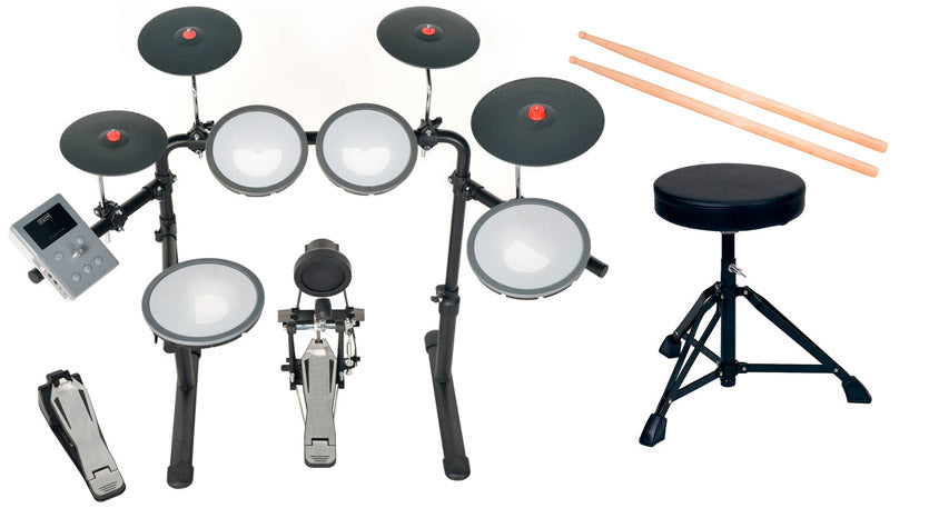 Oqan -Pack- Iniciación Batería Electrónica QPD1Plus + Asiento y Baquetas 1