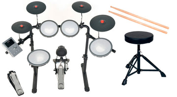Oqan -Pack- Iniciación Batería Electrónica QPD1Plus + Asiento y Baquetas 1