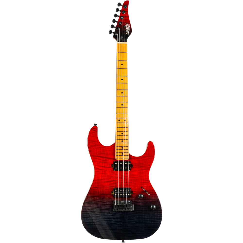 Jet Guitars JS1000 Vulcano TR MN Guitarra Eléctrica Transparent Red 2