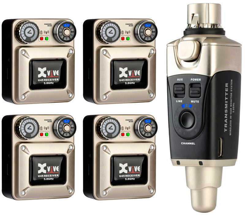 Xvive U45R4 Sistema Inalámbrico InEar Cuatro Receptores 1