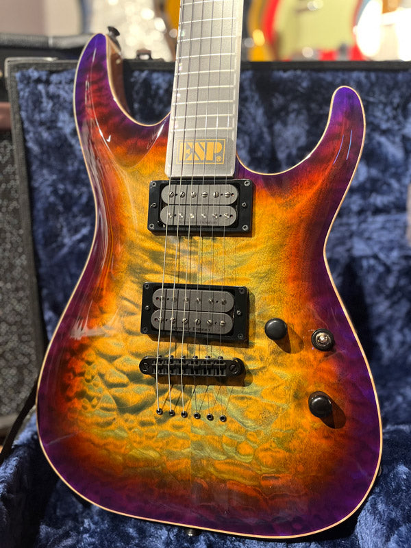 ESP USA HORIZON II QM BH SD GUITARRA ELECTRICA LYNCH BURST
