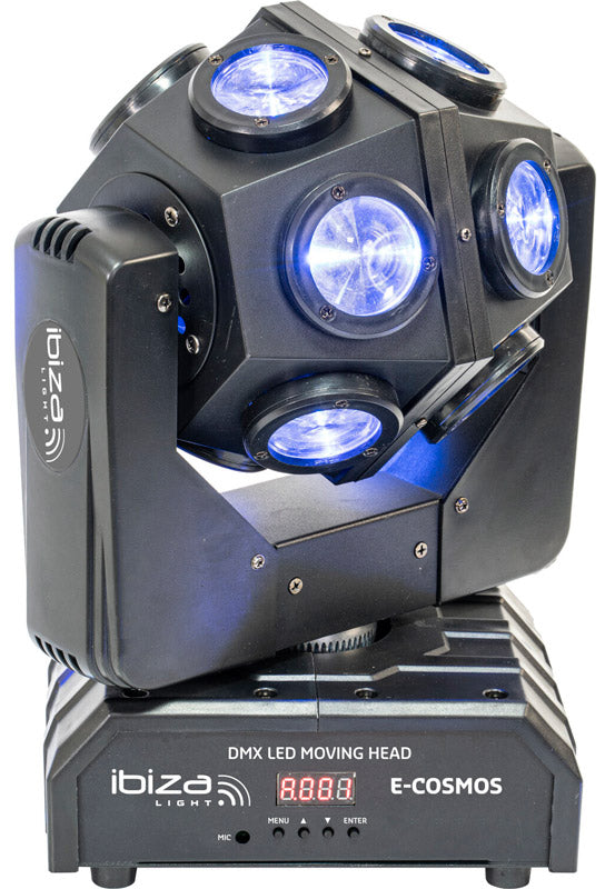Ibiza Light E-Cosmos Cabeza Móvil DMX 4 en 1 12X10W 2